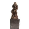 Classical Figure Bronze Sculpture The Thinker Deco Brass Statue TPE-185